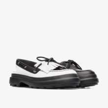 Camper White / Black Flat Shoes Womens - Twins Online Ireland | JQEZW0492